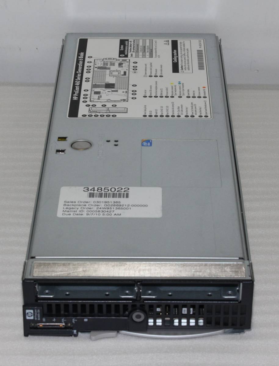 ★HP Proliant 460 Series Gen6 Xeon X5670 @ 2.93GHz X 2コア 48GB HDDなし ★中古動作品 ★サーバーブレード★★拍卖