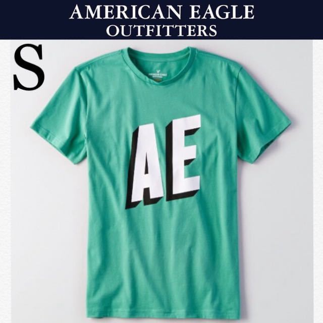 新品タグ付き☆American Eagle半袖TシャツSグリーン緑アメリカンイーグル拍卖