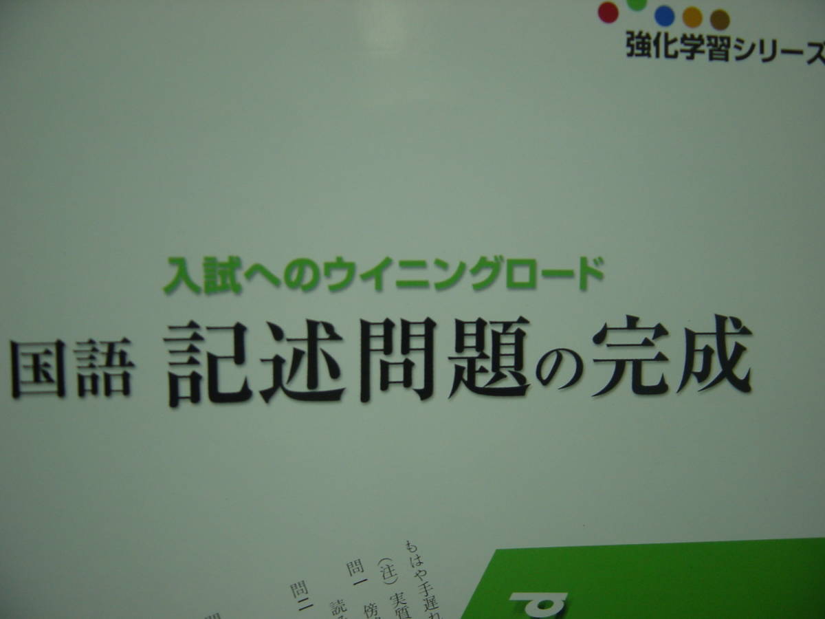 国語 記述問題の完成 別冊解答付拍卖