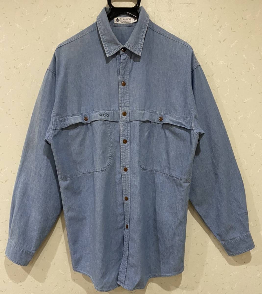 *コロンビア Columbia シャンブレー 長袖 ワークシャツ トップス M        BJBA.E拍卖