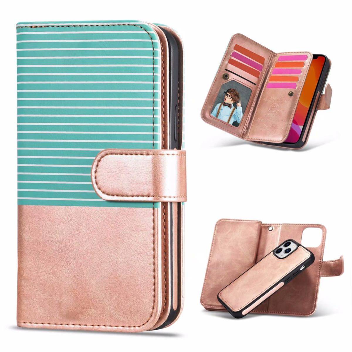 iPhone12 レザーケース iPhone12Pro ケース アイフォン12 プロ/アイフォン 12 レザーケース 6.1インチ カード収納 手帳型 取り外し可能拍卖