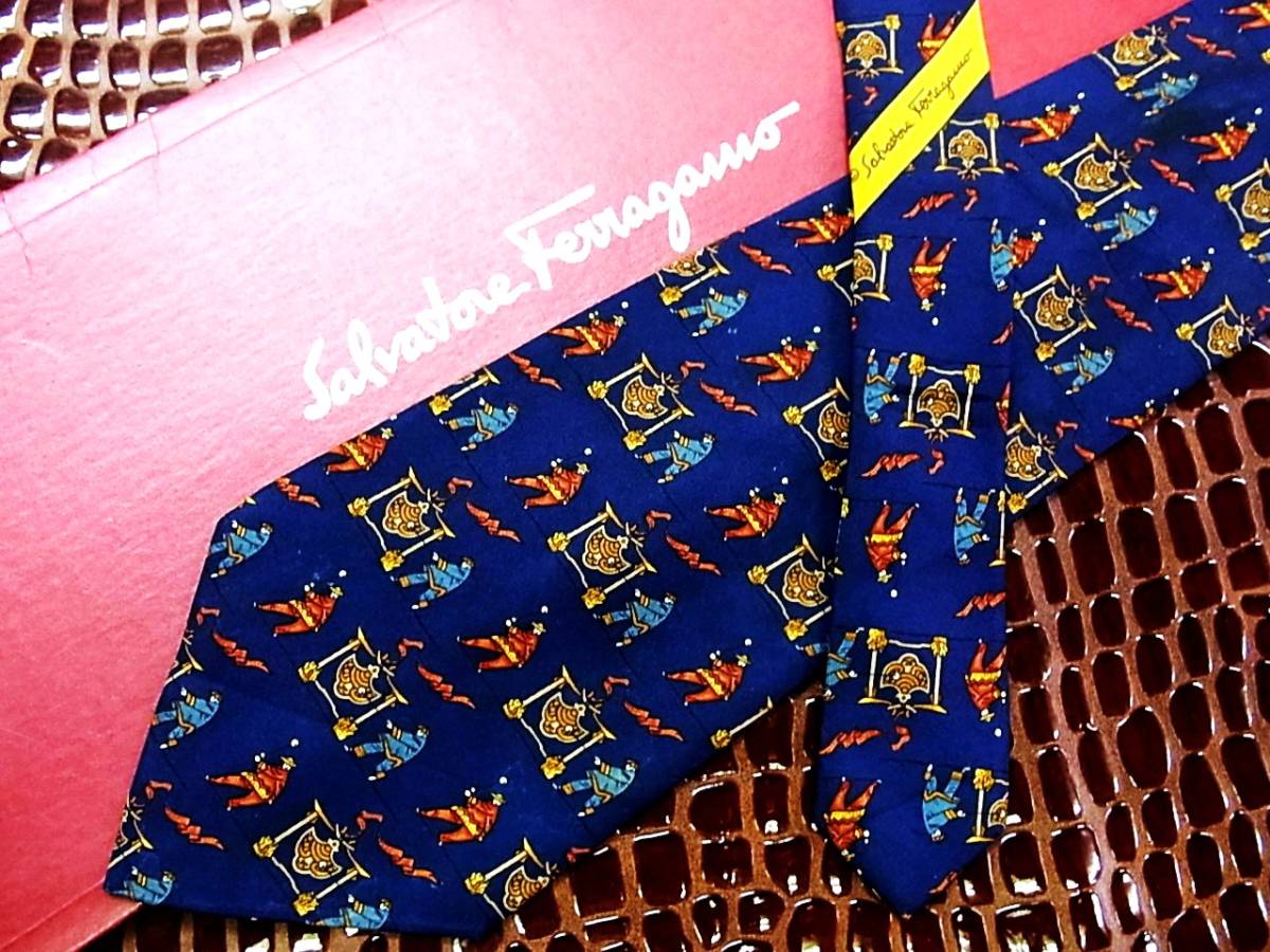 ◇E775R◇在庫処分SALE●フェラガモ【サーカス団】ネクタイ拍卖