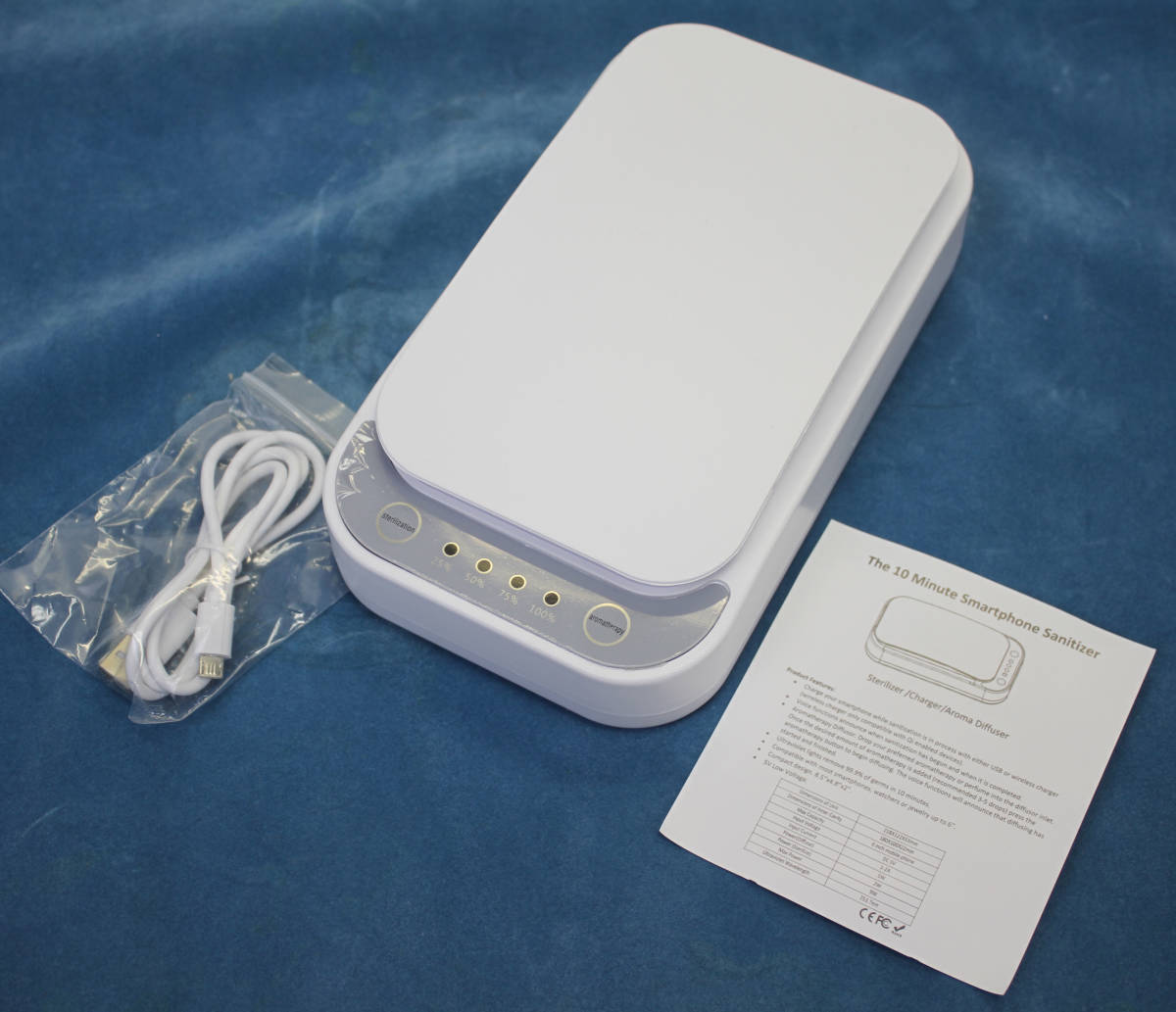 スマートフォン 消毒器 除菌 The 10 Minute Smartphone Sanitizer 英文取説付き拍卖