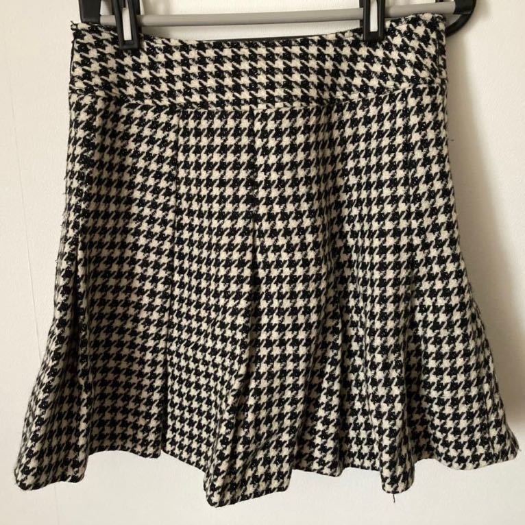 しまむら 千鳥柄 プリーツスカート 64cm拍卖
