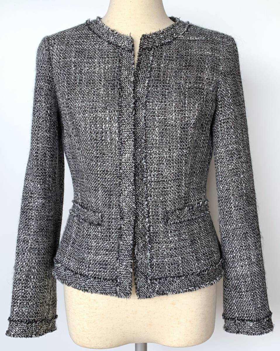 ★送料無料 超美品 NOLLEY'S ノーリーズ ジャケット サイズ38 黒/シルバー レディース 女性用拍卖