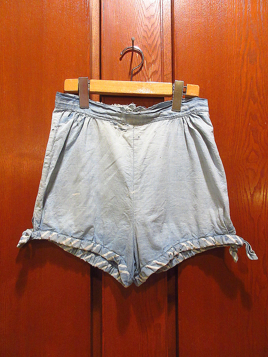 ビンテージ~40's●キッズシャンブレーショーツ●210505s9-k-sht 30s1930s1940sショートパンツ子供服アンティーク拍卖