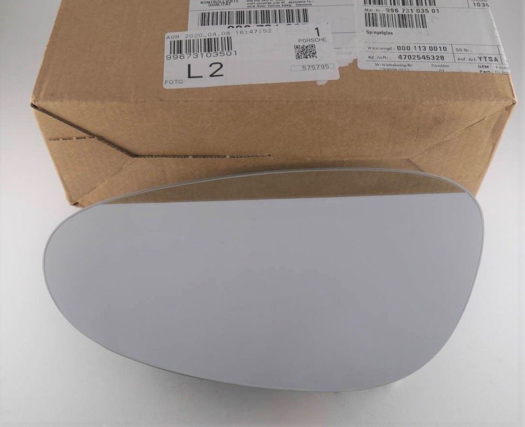 (送料込) PORSCHE BOXSTER CARRERA 911 (996型)ポルシェ ボクスター(986)カレラ(980) 左ドアミラーガラス【ポルシェ純正・新品】拍卖