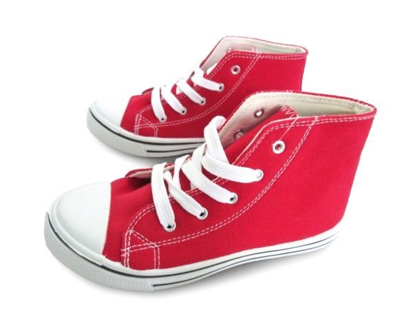 1円~2330-490新品AAAミッドカット/レースアップスニーカー19㌢RED♂拍卖