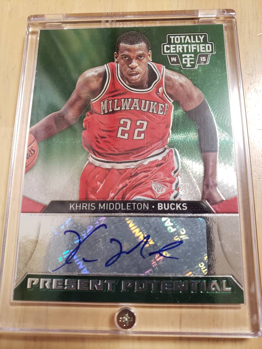 レア サイン 2014 -15 Totally Certified KHRIS MIDDLETON Auto (#/99) / クリス ミドルトン Autograph (NBA Champion & Olympic 金)拍卖