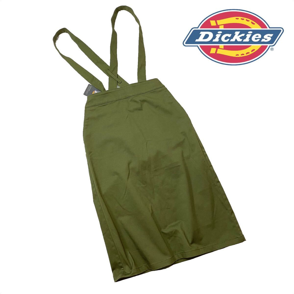 Dickies DK006677CA5 ショルダーストラップワークスカート 腰裏にはゴムが入っているので、ウエスト回りも余裕があります サイズM拍卖