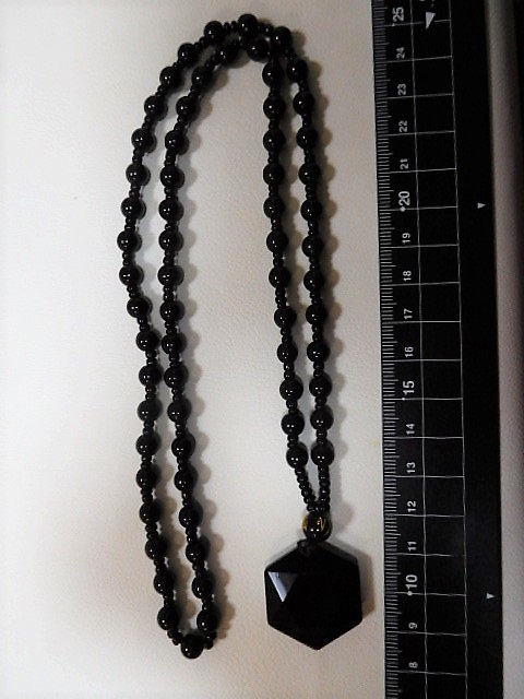 黒曜石ネックレス・六芒星(ヘキサグラム)拍卖