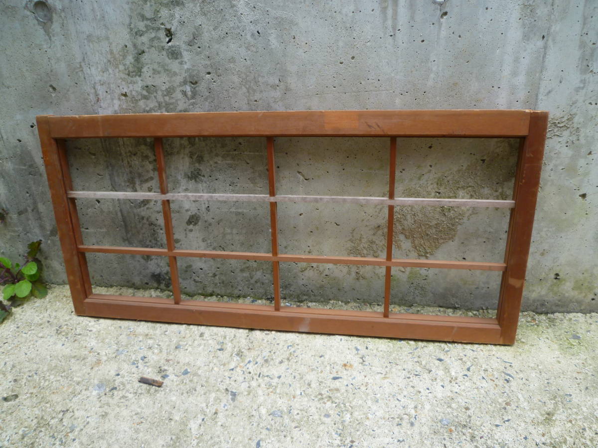 最終値下げ!M7803 古い障子 はめごろし フレームのみガラスなし1枚 奥3cm 横81cm 高さ37.5cm ゆうパック140サイズ(0305) 拍卖