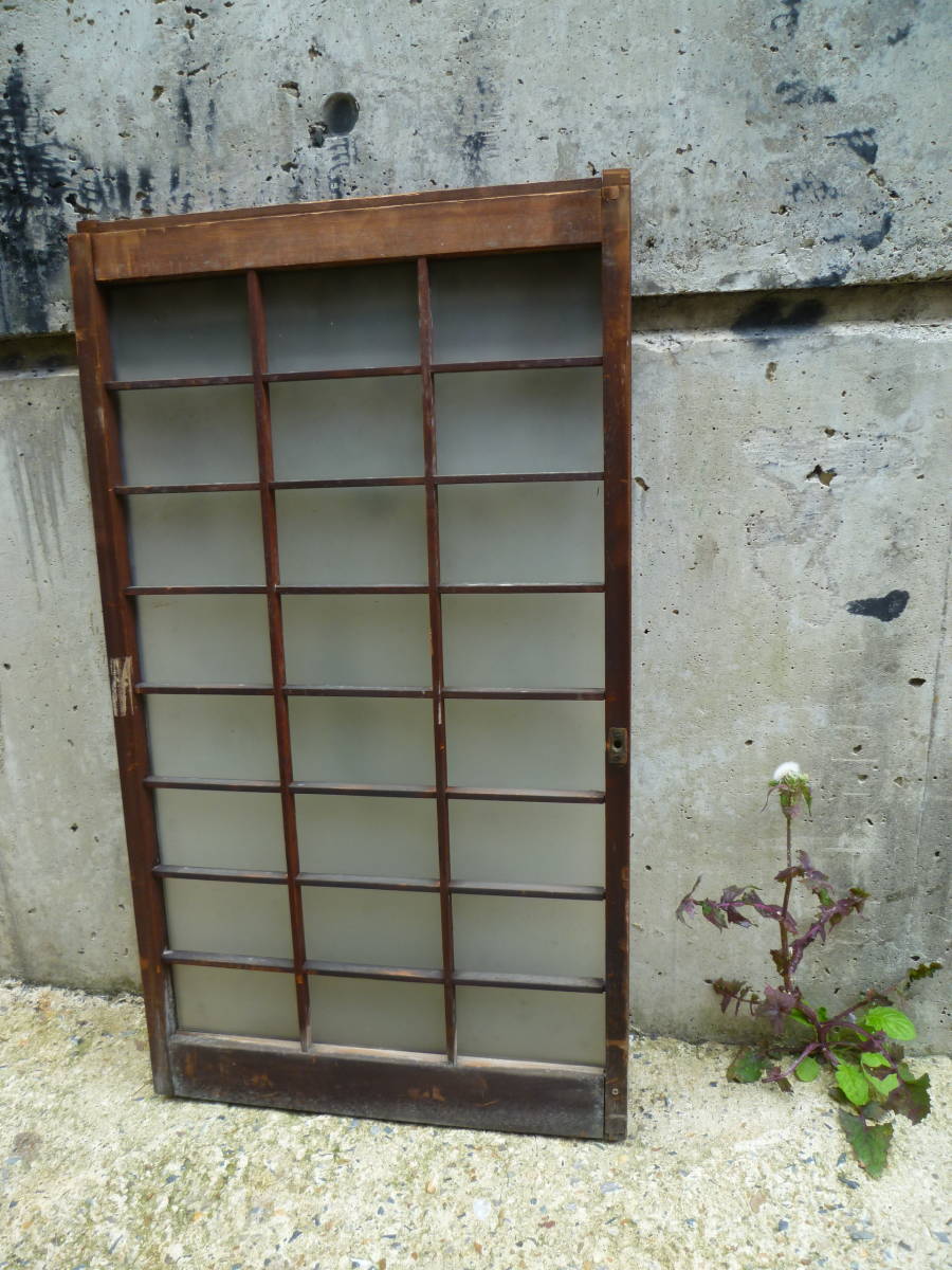 最終値下げ!M7800 50~100年前 奥京都 古窓 フレームと当時物ガラス1枚 奥3cm 横44cm 高さ78.5cm ゆうパック140サイズ(0305) 拍卖
