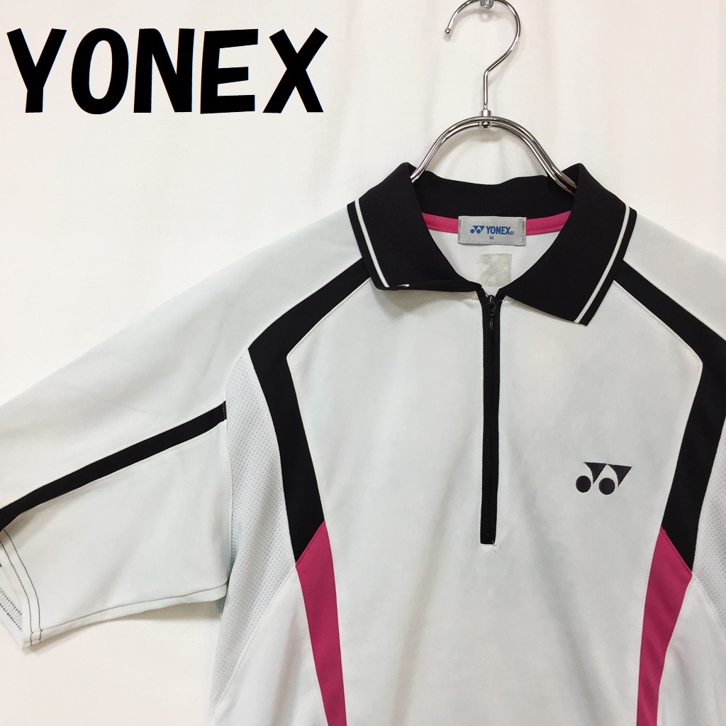 【人気】YONEX/ヨネックス 日本大学第三高校 半袖 ユニフォーム ポロシャツ バドミントン ホワイト サイズM/S1820拍卖