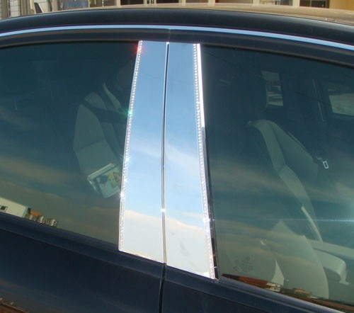 メルセデス ベンツ用 3代目 Cクラス W204 クロームメッキ サイドドアピラーポストカバー トリム ウインド 4PCSセット拍卖