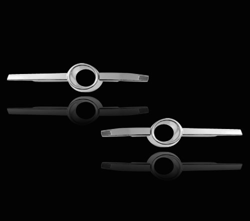 メルセデス ベンツ用 GLKクラス X204用 2008-2012 クロームメッキ フロントバンパー フォグランプリム拍卖