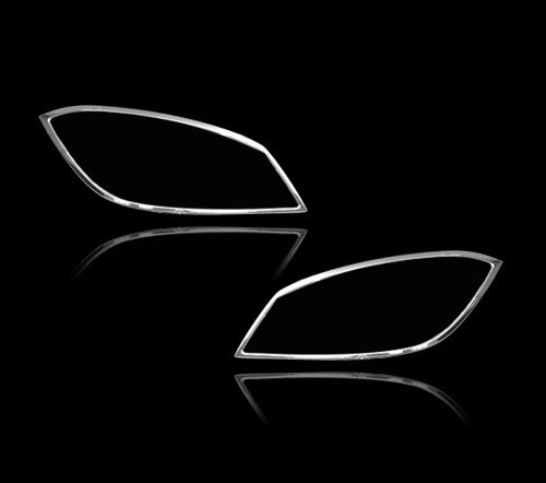 メルセデスベンツ用 Cクラス W203用 2008-2011 クロームメッキ フロントランプリム ヘッドライト トリム ヘッドランプリム ベゼルカバー拍卖