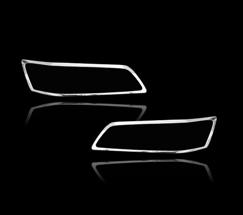 三菱用 EVO-7用 2002-2006 クロームメッキ フロントランプリム ヘッドライト トリム ヘッドランプリム ベゼルカバー拍卖