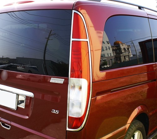 メルセデスベンツ用 Vクラス W639用 2005-2011 クロームメッキ テールランプリム リアランプリム テールライト トリム ベゼルカバー拍卖