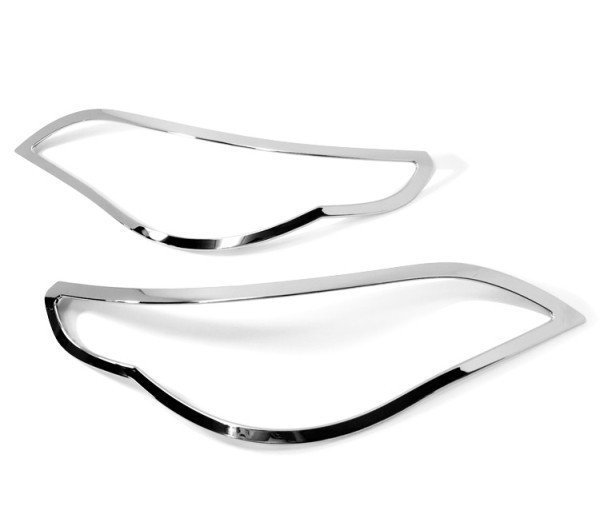 BMW用 5シリーズ E60用 2003-2009 クロームメッキ フロントランプリム ヘッドライト トリム ヘッドランプリム ベゼルカバー拍卖