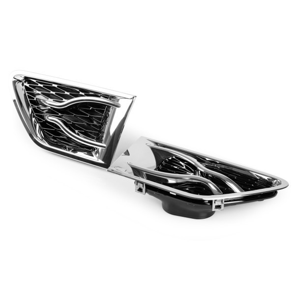ランドローバー用レンジローバー用スポーツ L320用 2010-2013 クロームメッキ×ブラック サイドフェンダーベントグリル サイドグリル拍卖