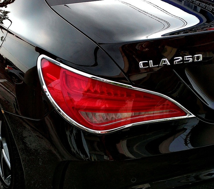 メルセデスベンツ用 CLAクラス C117 セダン用 13-19 クロームメッキ テールランプリム リアランプリム テールライト トリム ベゼルカバー拍卖