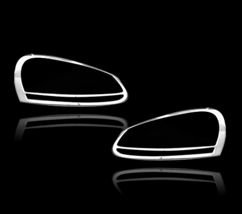 VW用 ジェッタ用 2005-2010 クロームメッキフロントランプリムヘッドライト トリムヘッドランプリム ベゼルカバー拍卖