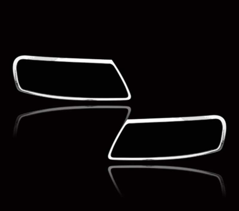 VW用 トゥアレグ用 2003-2007 クロームメッキフロントランプリムヘッドライト トリムヘッドランプリム ベゼルカバー拍卖