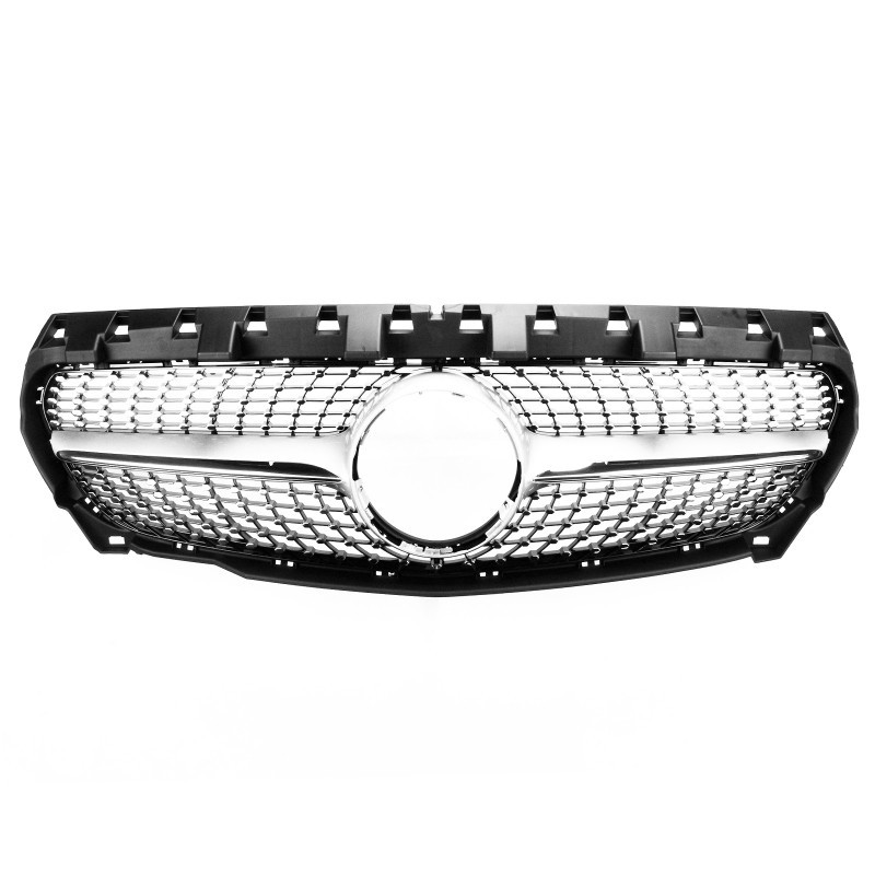 メルセデスベンツ用 CLAクラス W117用 2013-2016 シルバー オールスタースタイル フロントグリル拍卖