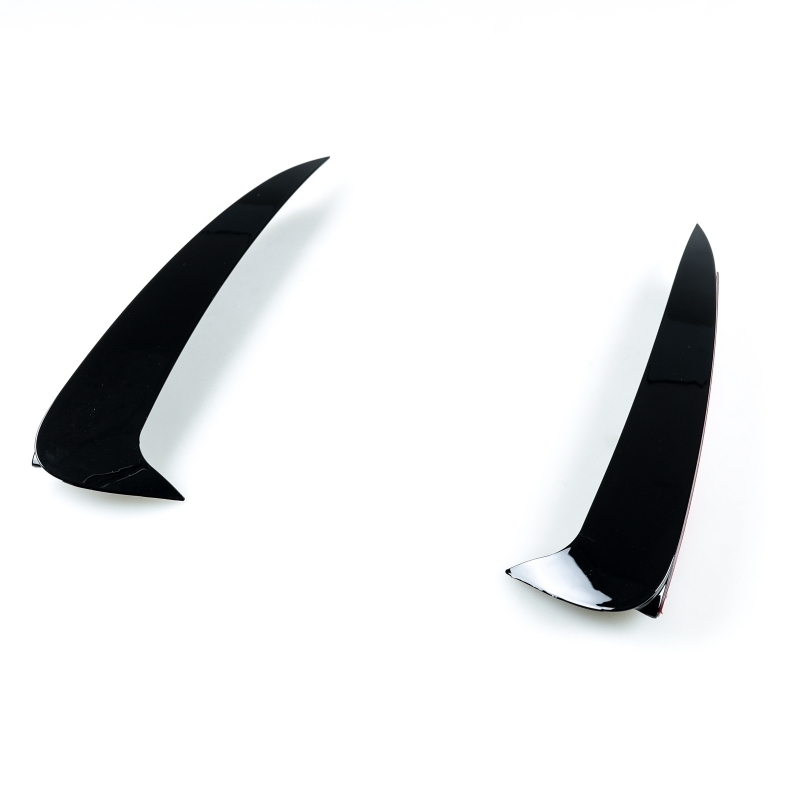 メルセデスベンツ用 Cクラス C205用 クーペ 2015-2020 光沢グロスブラック Aタイプ リアバンパーフラップスポイラー 2PCS拍卖