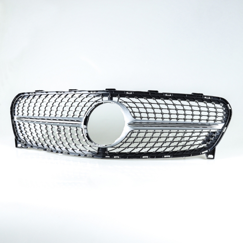 メルセデスベンツ用 GLAクラス X156用 2017-2020 後期 シルバー ダイヤモンドスラットスタイル フロントグリル拍卖
