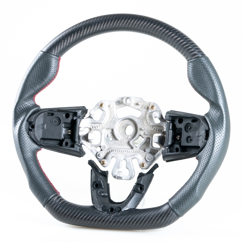 ミニ用 F54 F55 F56 F57 F60 F61用 D型 ステアリング ホイール ハンドル マットカーボン×本革パンチングレザー拍卖