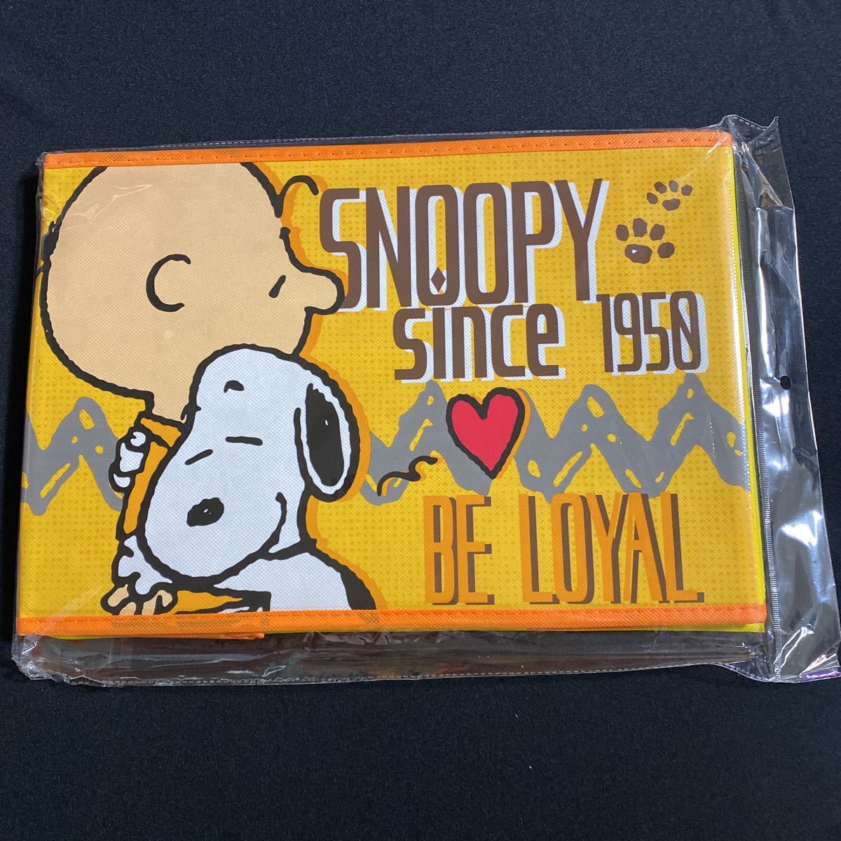 スヌーピーSNOOPY★不織布収納ボックス★26×38×26cm★イエロー黄色拍卖