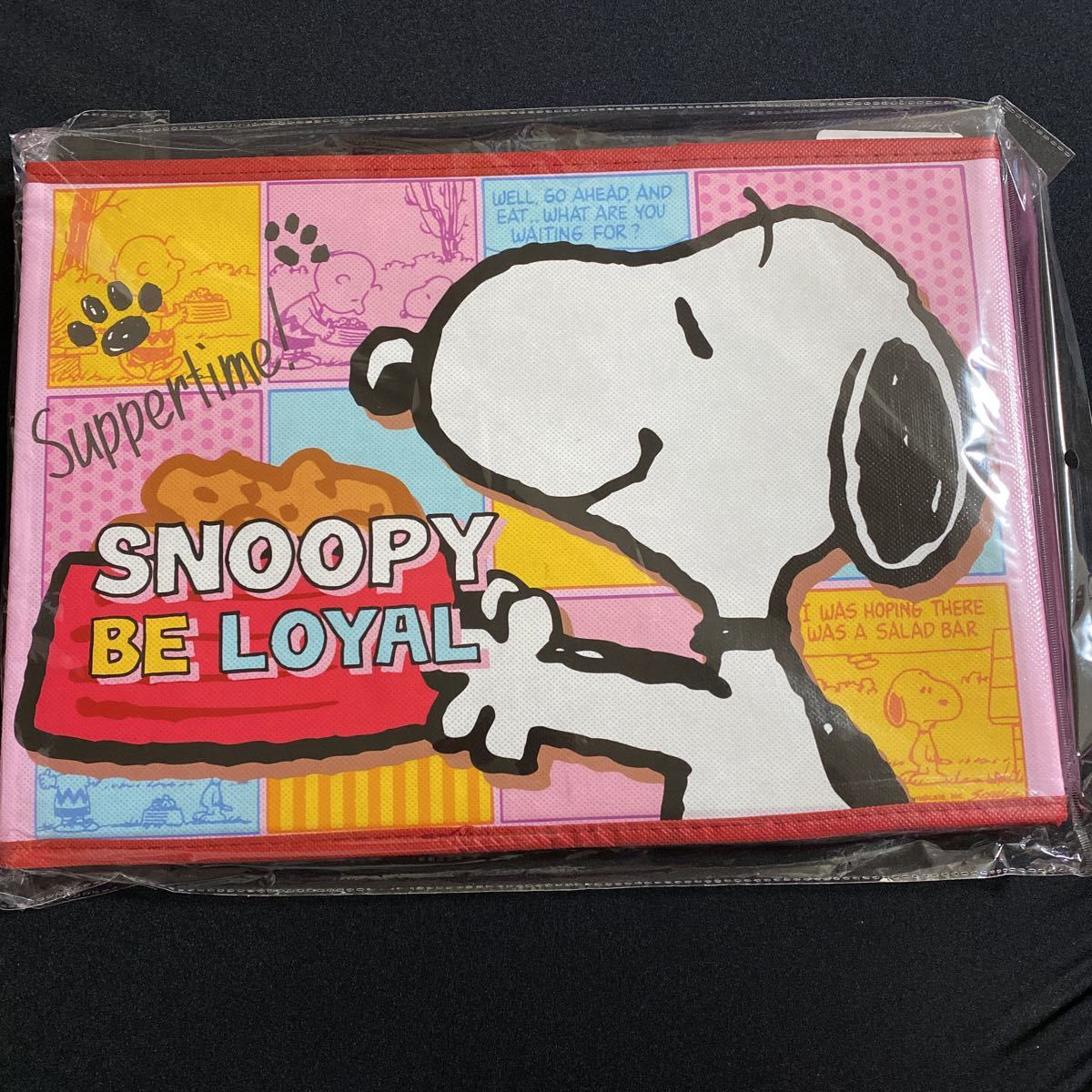 スヌーピーSNOOPY★不織布収納ボックス★26×38×26cm★ピンク拍卖