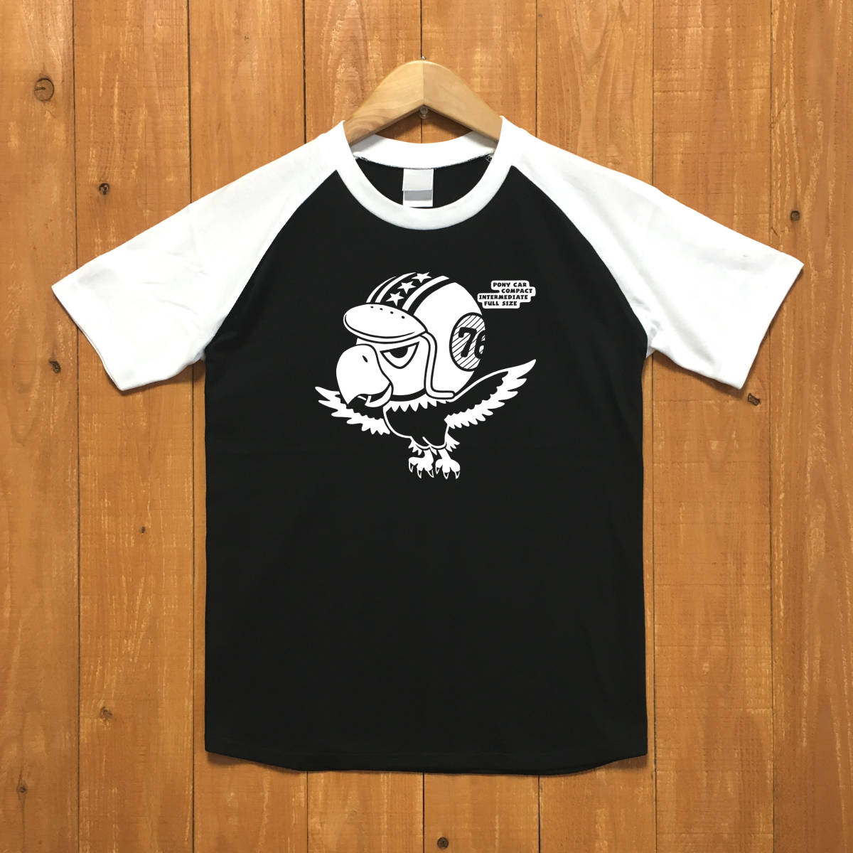 ■WAR BIRD ラグランTシャツ■XLサイズ(ブラックxホワイト) FAIRGROUNDS拍卖