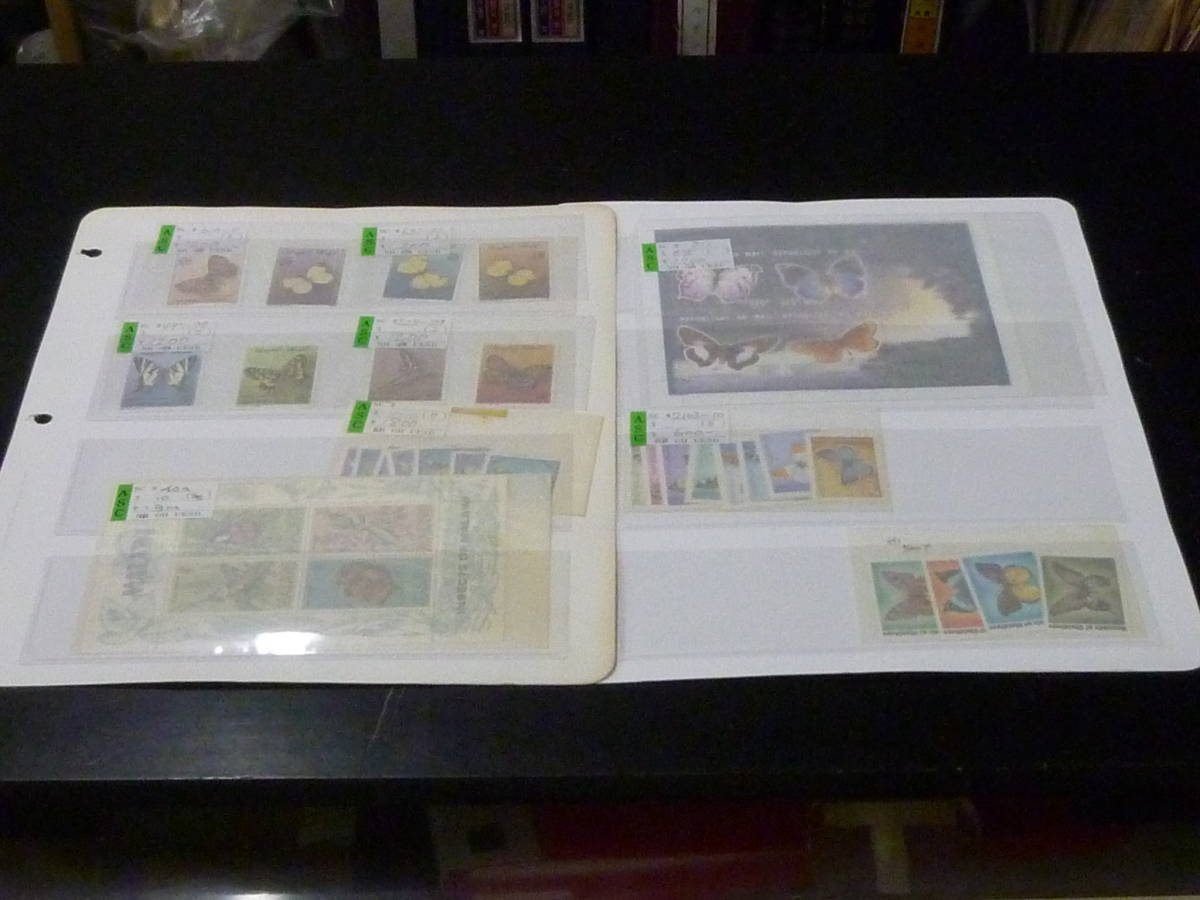 21MI S №85 世界各国 蝶切手 モロッコ・他 計27種+小型シート2種 2リーフ 未使用 ※説明欄必読拍卖