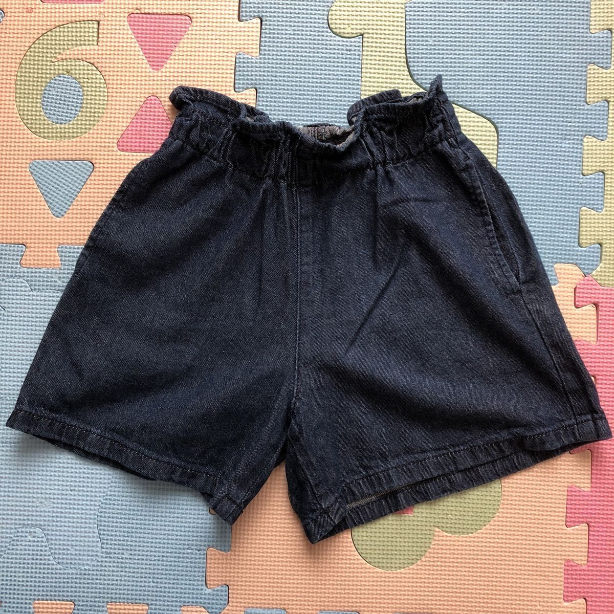 【新品即決】GU ジーユー女の子用柔らかデニムキュロットスカート 130cm ショートパンツ拍卖