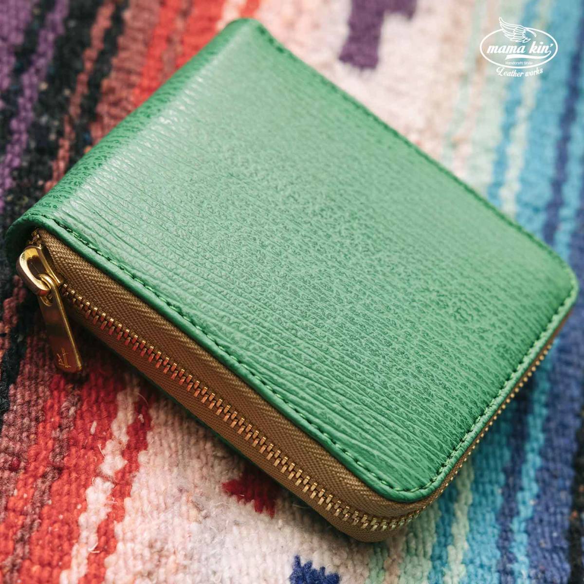 シャークスキン サメ革 メンズ レディース 財布 ラウンドファスナー ジッパー 二つ折り 牛革 本革 レザーウォレット df009sh46gr拍卖