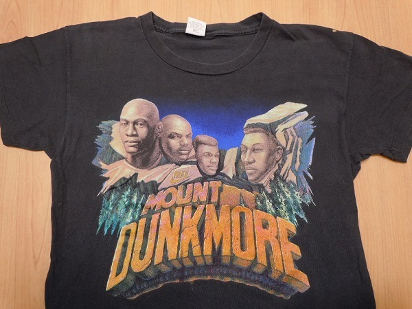 90s USA製 NIKE ナイキ★MOUNT DUNKMORE Tシャツ M★銀タグ ヴィンテージ★ジョーダン バークレー ピッペン ロビンソン ラシュモア 古着★b拍卖