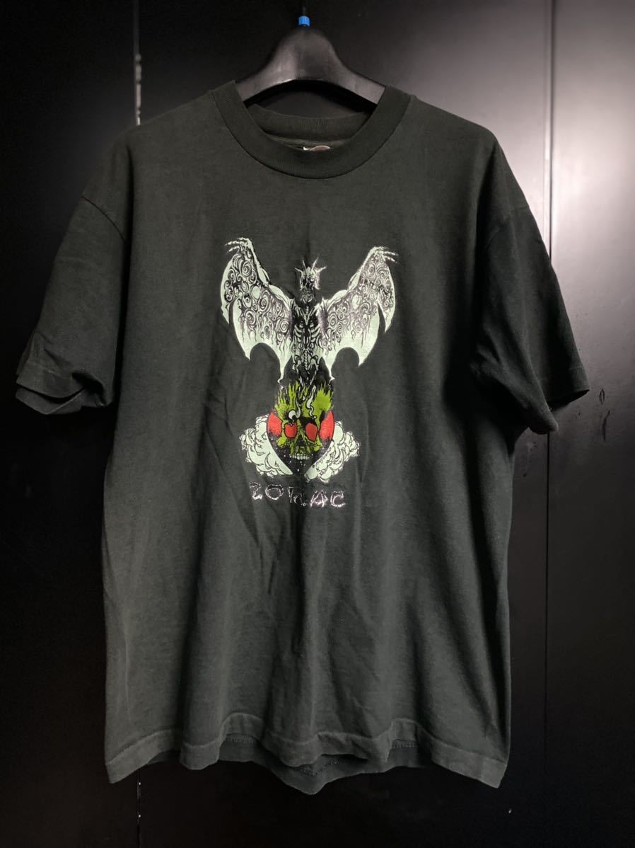 希少 ゾーラック ヴィンテージTシャツ サイズL ブラック パスヘッド 当時物 ZORLAC ヴィンテージ オールドスケート 拍卖