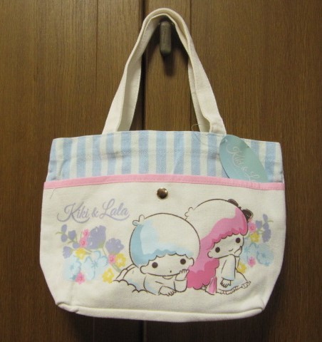 *送料無料*新品*キキとララ*ランチトートバッグ*チャーミングスター*帆布*ミニサブバッグ*LittleTwinStars*サンリオ*拍卖