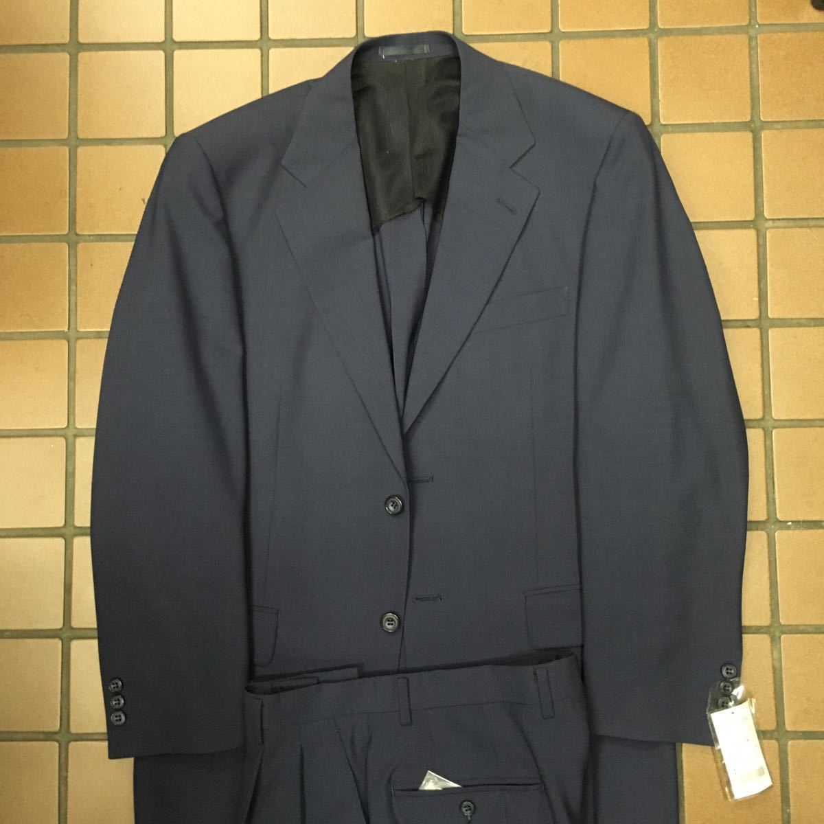 新品 未使用 激安 タグ付き シングルスーツ 上下セット サイズA6 ネイビー ノーベンツ サラサラ生地 極薄拍卖