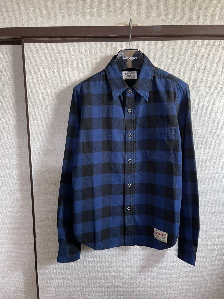 【即決】【レターパックプラス対応】 WACKO MARIA ワコマリア チェックシャツ 長袖 ブルー × ブラック 即決早い者勝ち拍卖