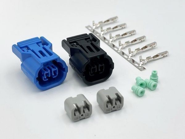 【純正 カワサキ ウインカー メス カプラー 040 HX 2PFS 青・黒 各1セット 端子*2】■社外品ウインカー取り付けに■ 送料無料拍卖