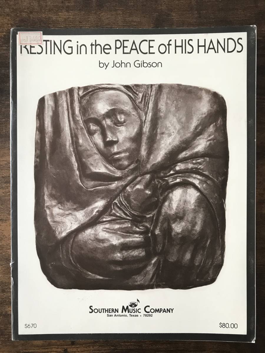 送料無料/吹奏楽楽譜/ジョン・ギブソン:レスティング・イン・ザ・ピース・オブ・ヒズ・ハンド/試聴可拍卖