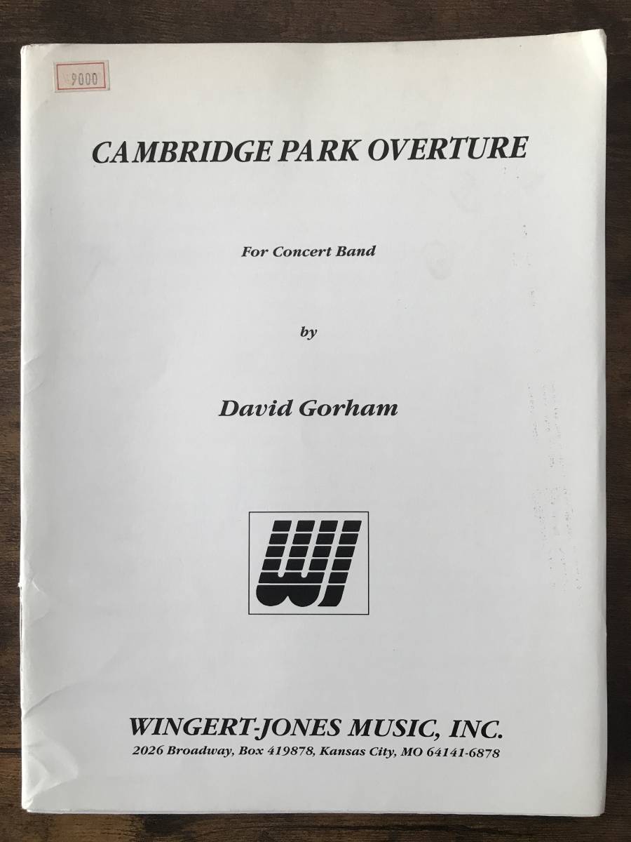 送料無料/吹奏楽楽譜/デイヴィッド・ゴーハム:ケンブリッジ・パーク序曲/試聴可/ゴーラム/ゴーアム拍卖