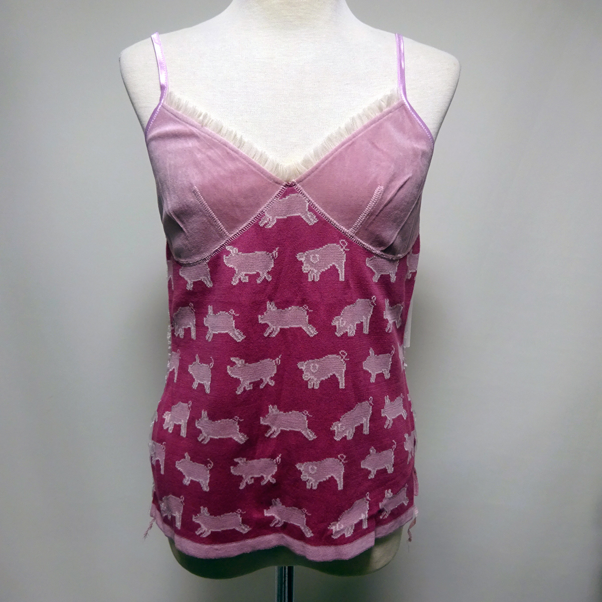 未使用タグ付き ALBEROBELLO アルベロベロ キャミソール ビスチェ 重ね着 ピンク拍卖