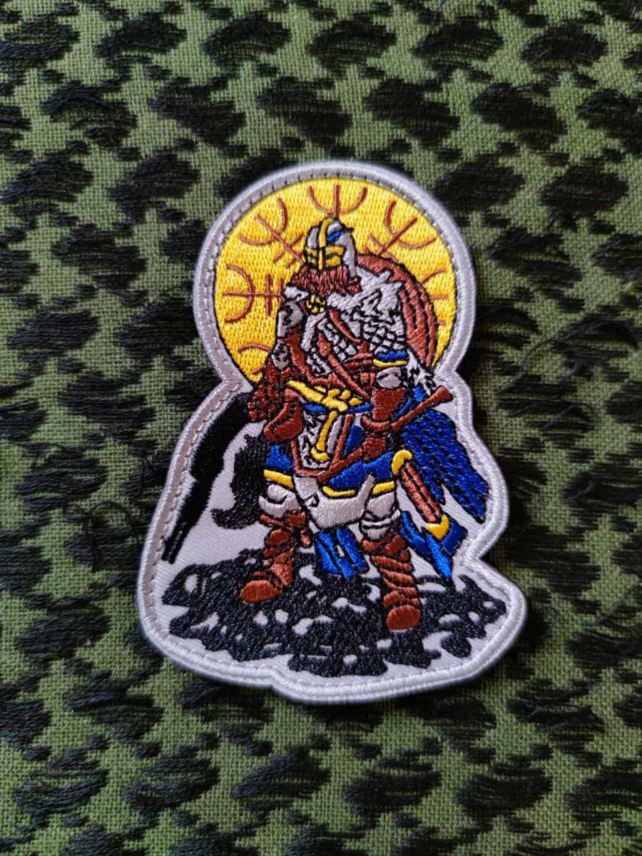 武士 刺繍パッチ ワッペン ベルクロ サバゲー拍卖