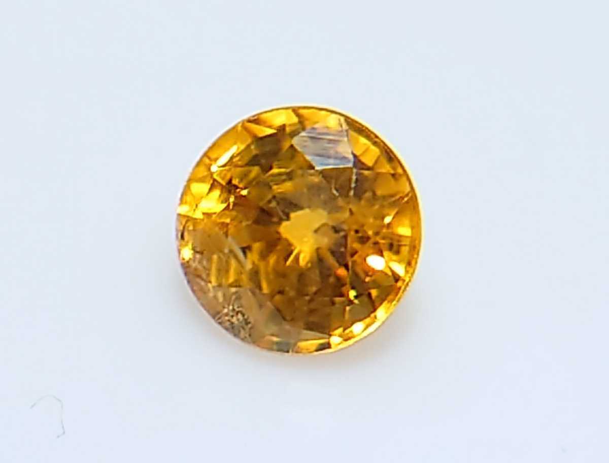 美品! イエローサファイア 0.34ct ラウンド ルース(LA-4321)拍卖