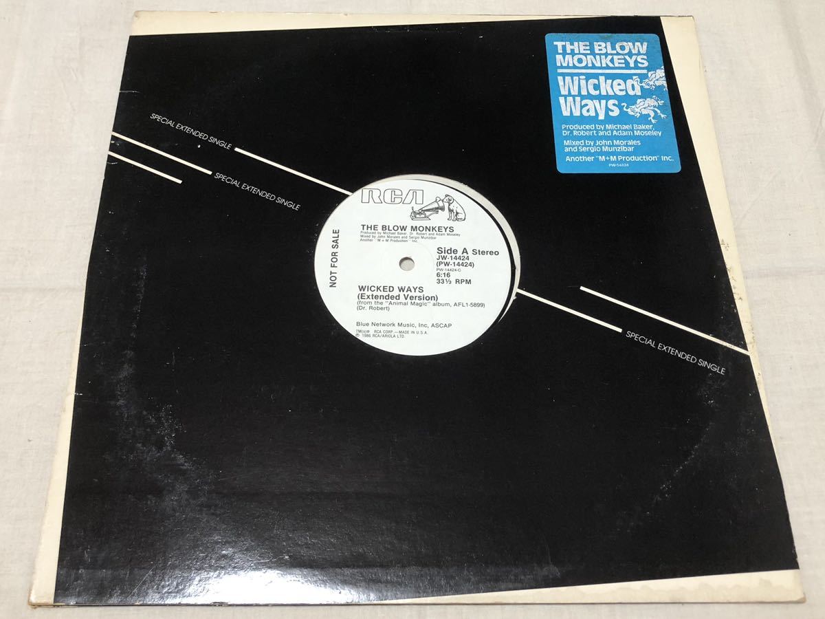 THE BLOW MONKEYS★ブロウモンキーズ★wicked ways(extended version)★JW14424★12インチ★US盤★プロモ盤★ブルーアイドソウル拍卖